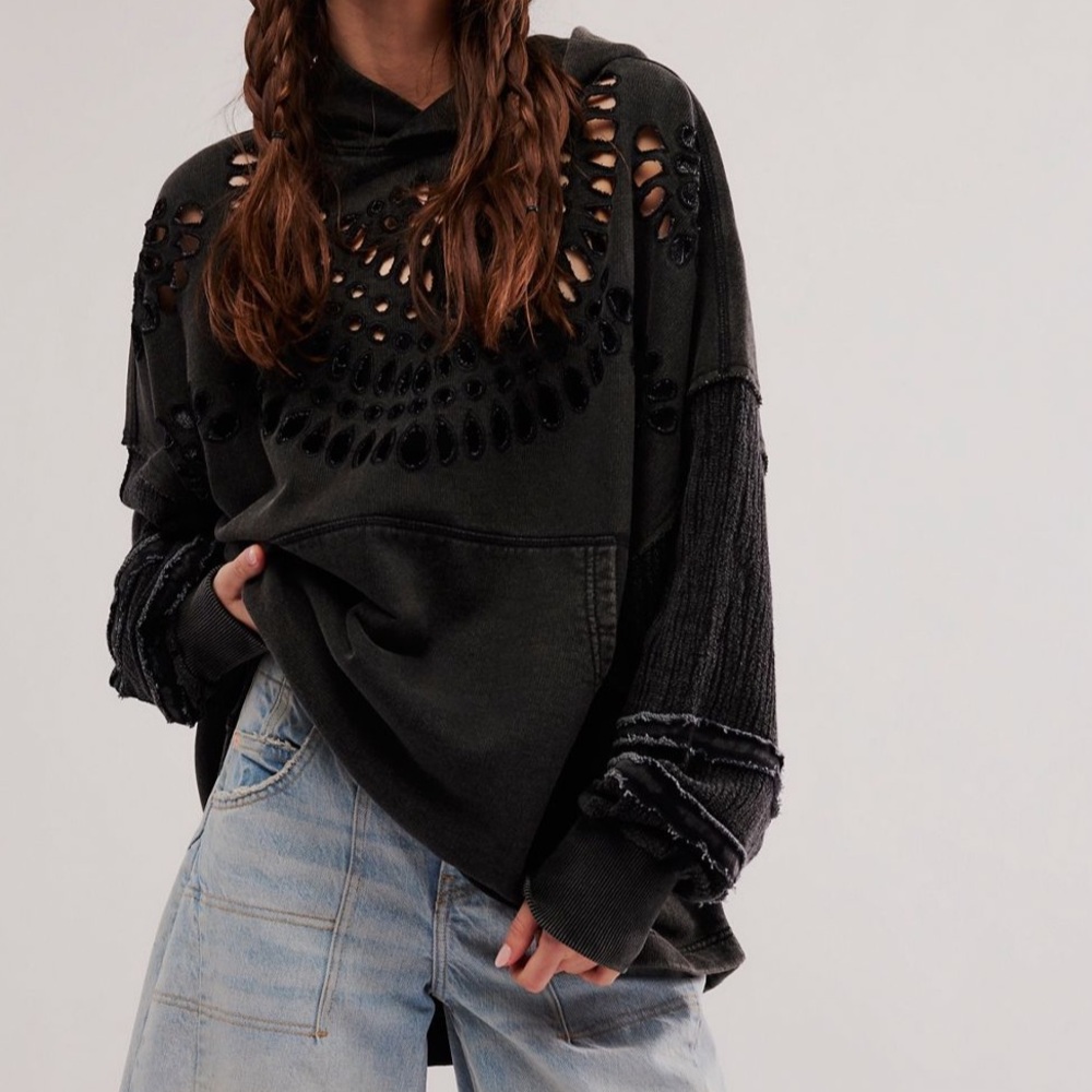 NWOT Free People Last Call Sweatshirt Size L - Picture 6 of 6
